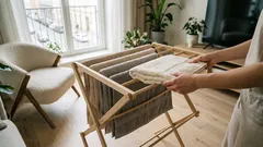 室内干しの置き型ラックが邪魔なら、床を空ける省スペース物干し5選