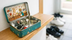 捨てないで正解だったお菓子缶が玄関の鍵置き場になる簡単アイデア